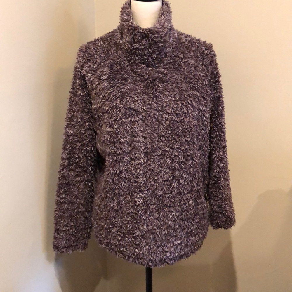 Super cozy purple apres ski sweater